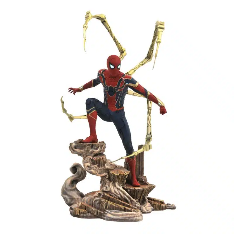 Marvel Avengers Infinity War Iron Spiderman diorama figura 23cm