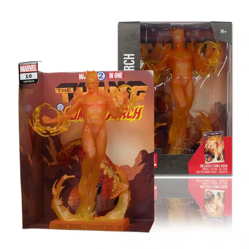 Marvel Human Torch figura 29cm + strip Marvel Human Torch figura 29cm + strip